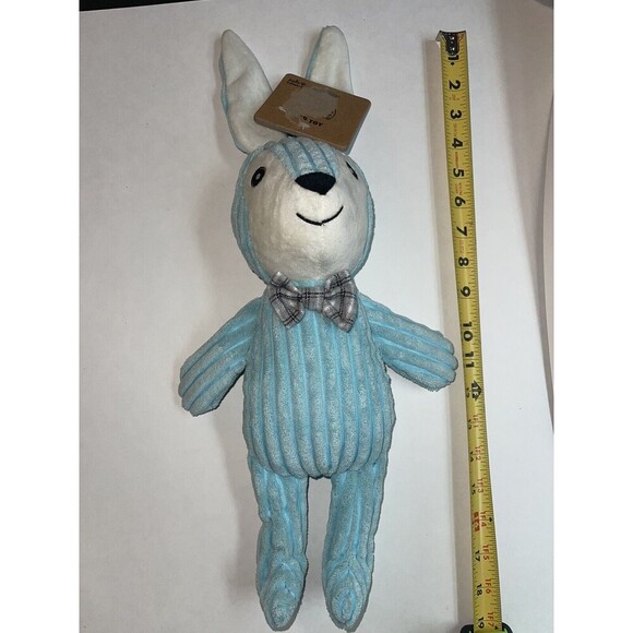 Pally Paws Blue Bunny Rabbit Squeaky Dog Toy New - Picture 5 of 5